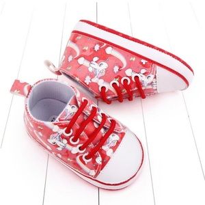 Baby Boy Girl Canvas Sneaker Soft Sole
Ankle Unisex Infant First Walkers  Shoe